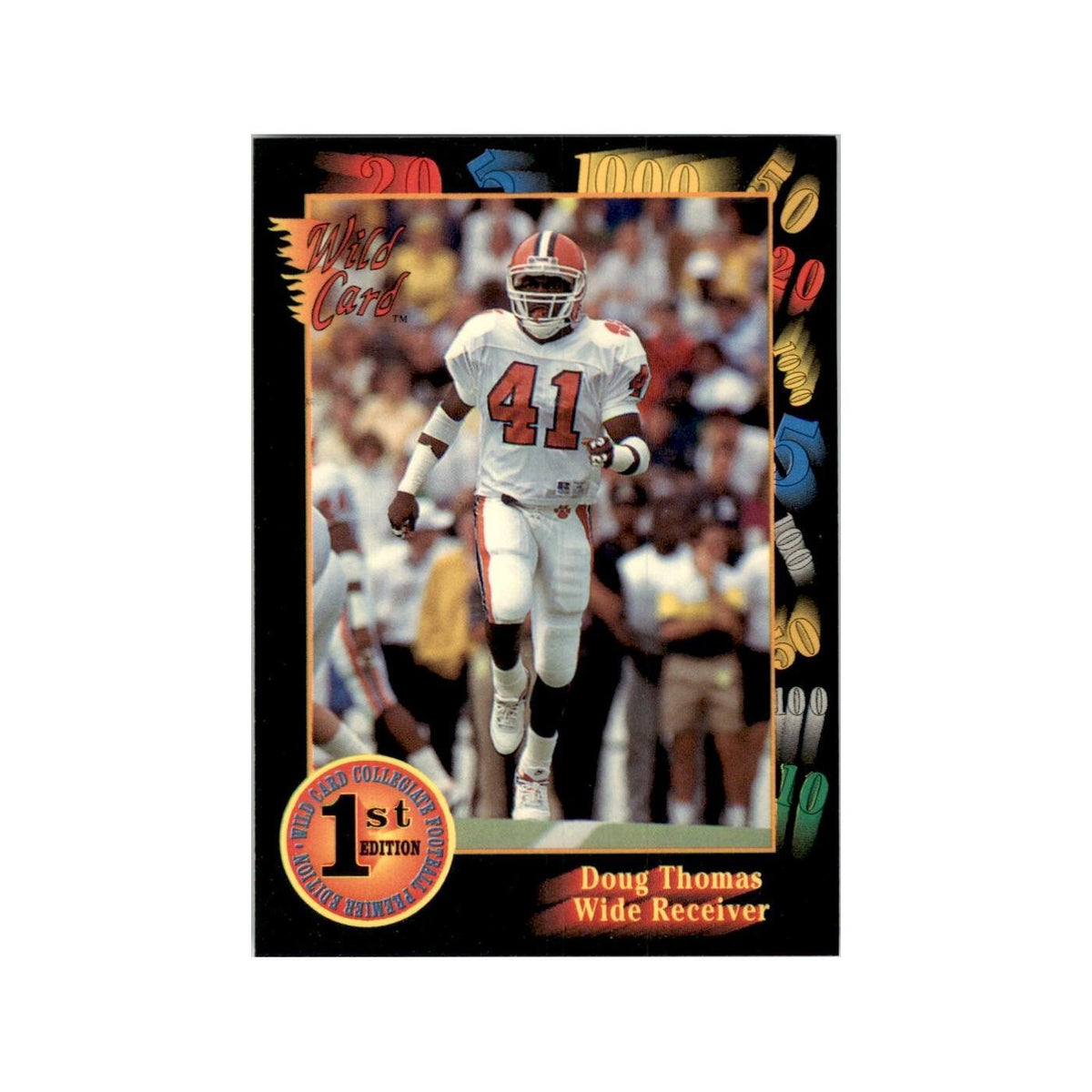 1991 Wild Card Doug Thomas Football Cards #72