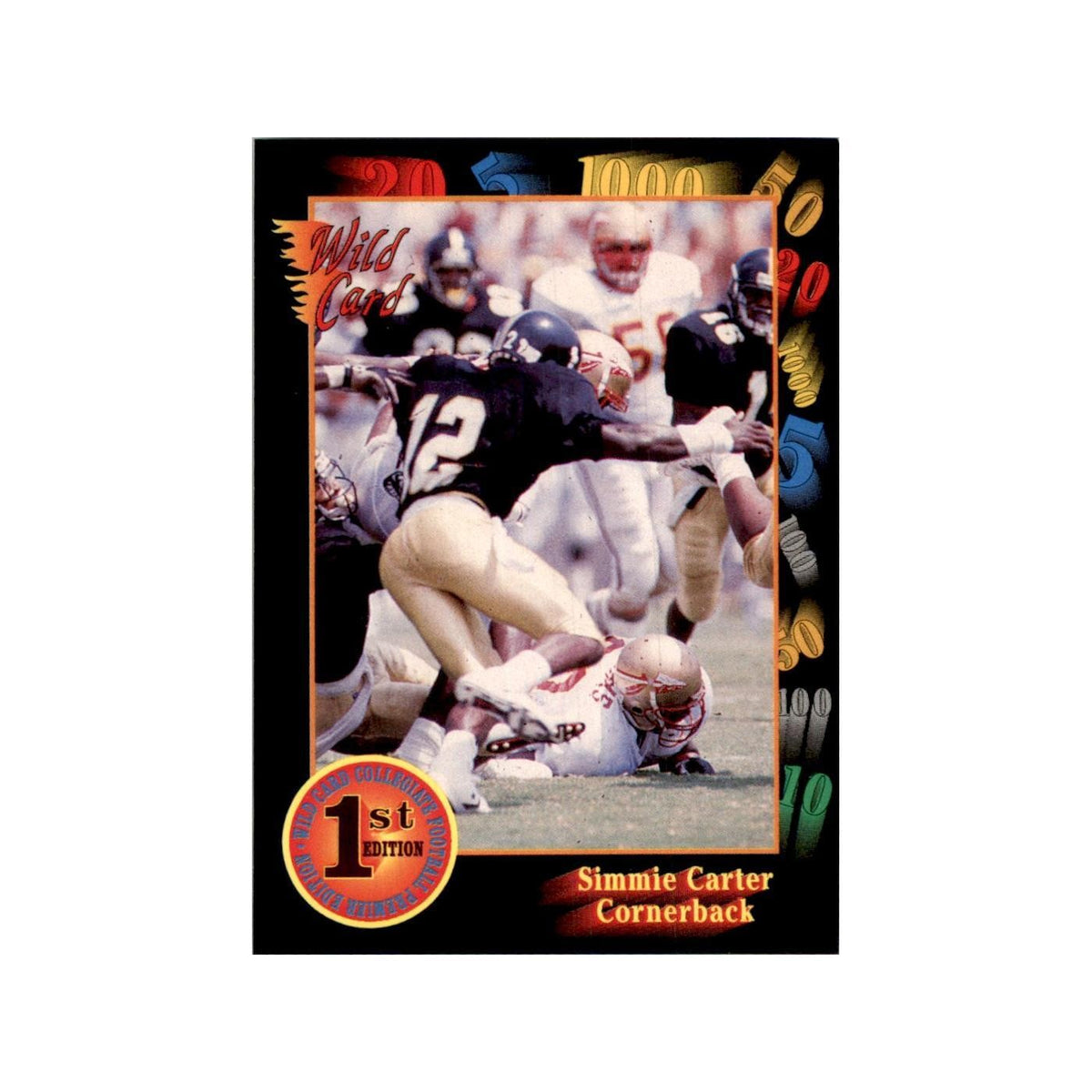 1991 Wild Card Simmie Carter Football Cards #11