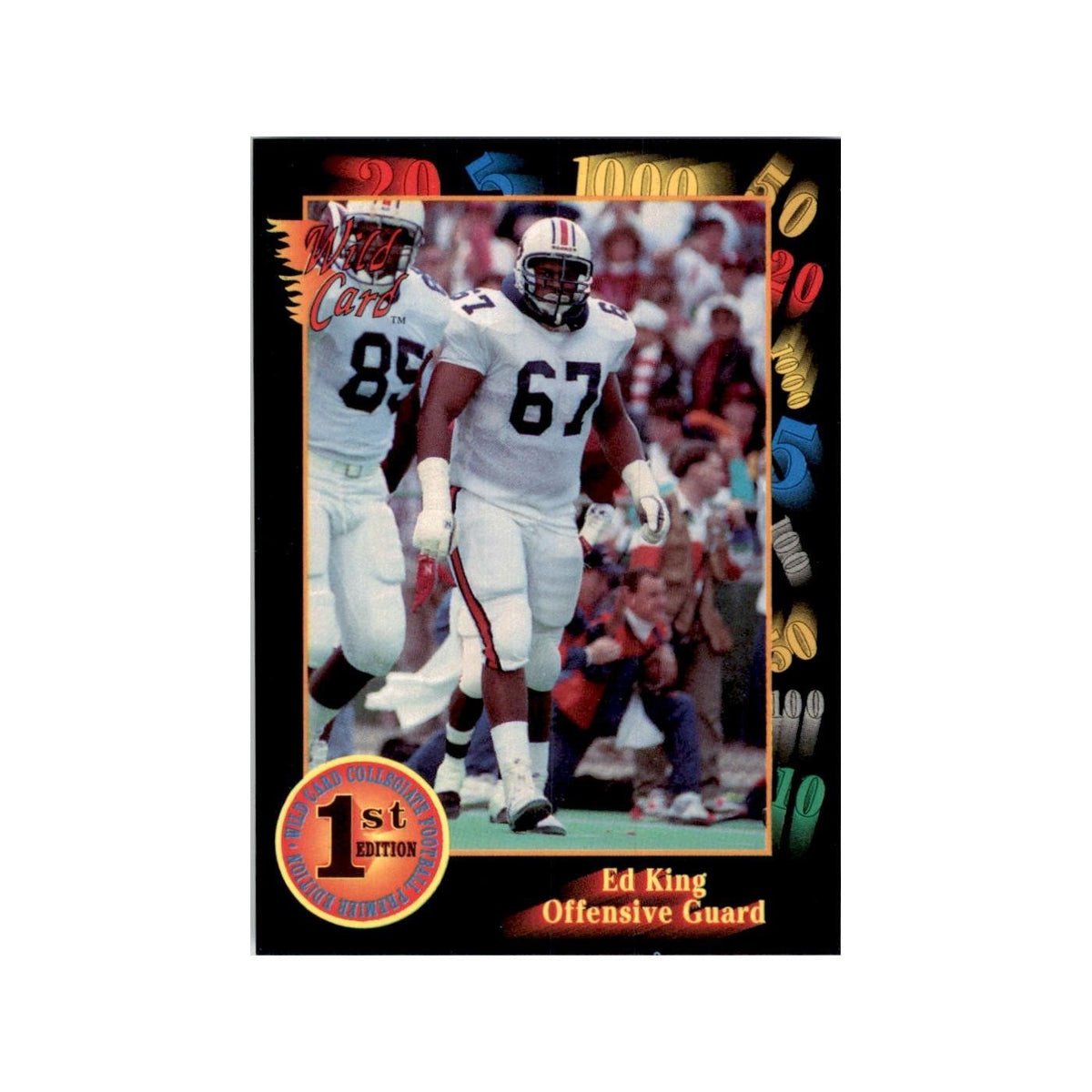 1991 Wild Card Ed King Football Cards #81