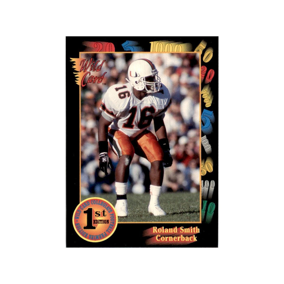 1991 Wild Card Roland Smith Football Cards #12