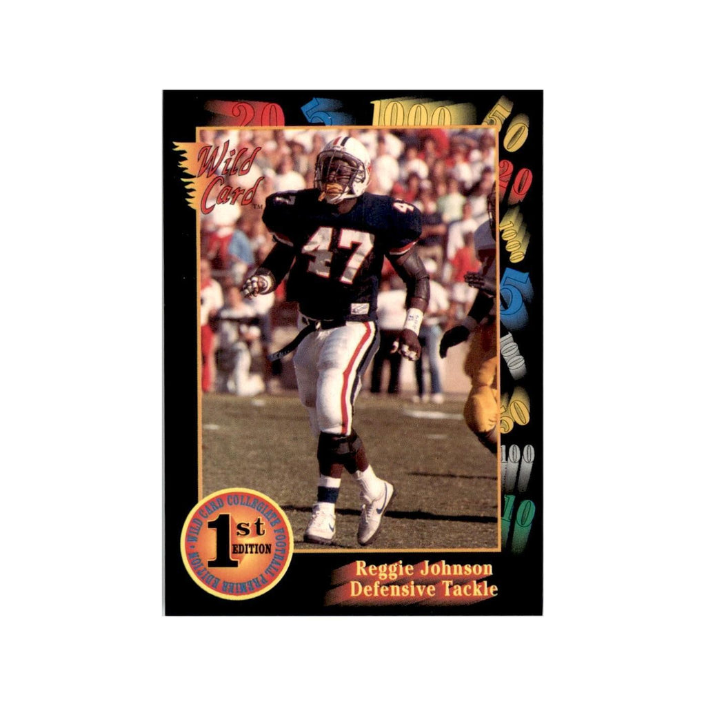1991 Wild Card Reggie Johnson Football Cards #4