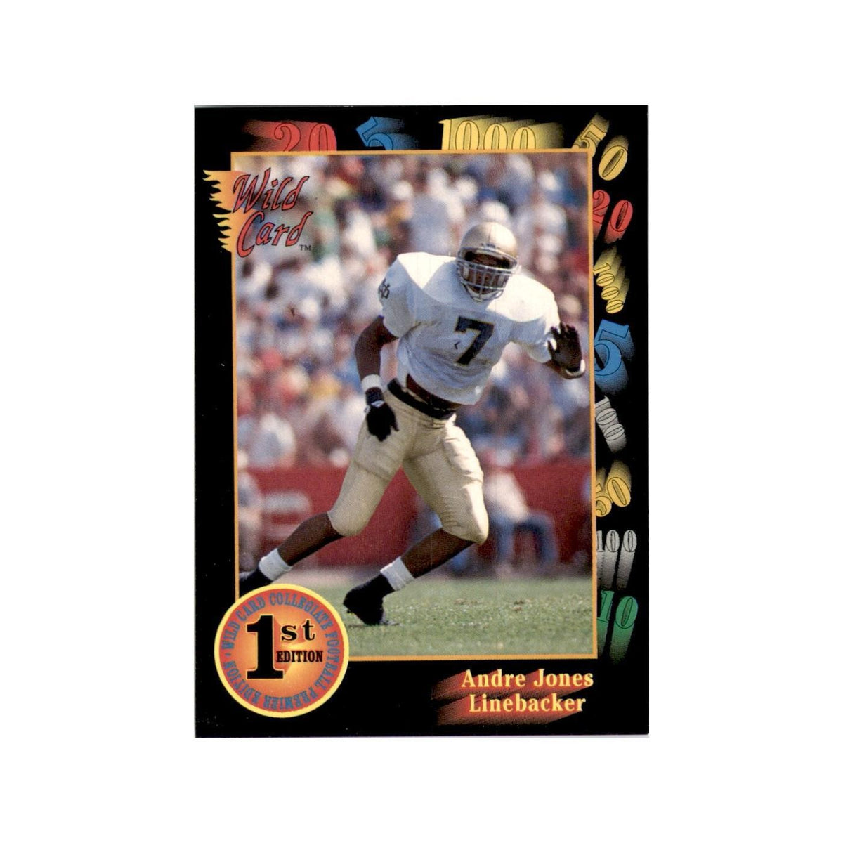 1991 Wild Card Andre Jones Football Cards #66