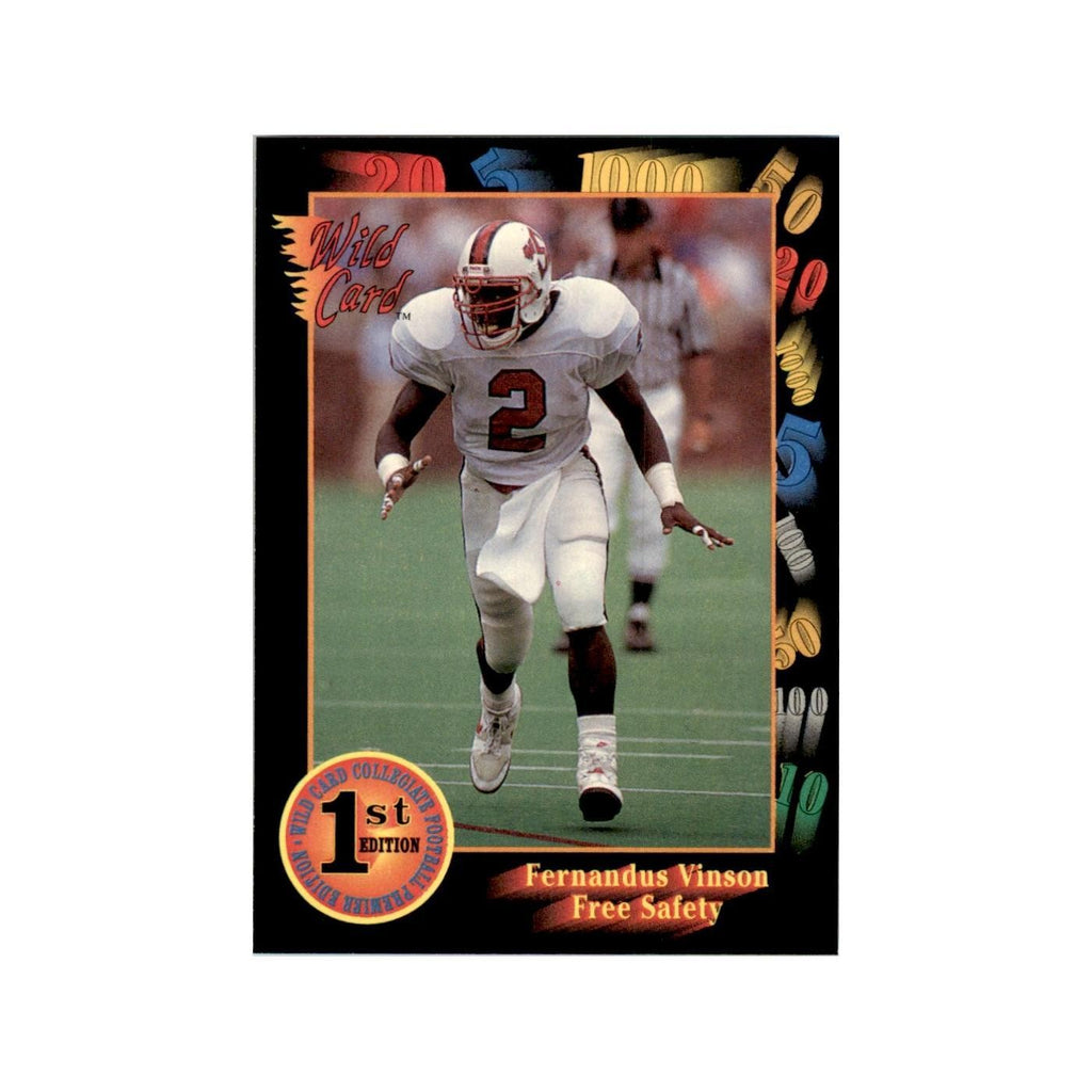 1991 Wild Card Fernandus Vinson Football Cards #77
