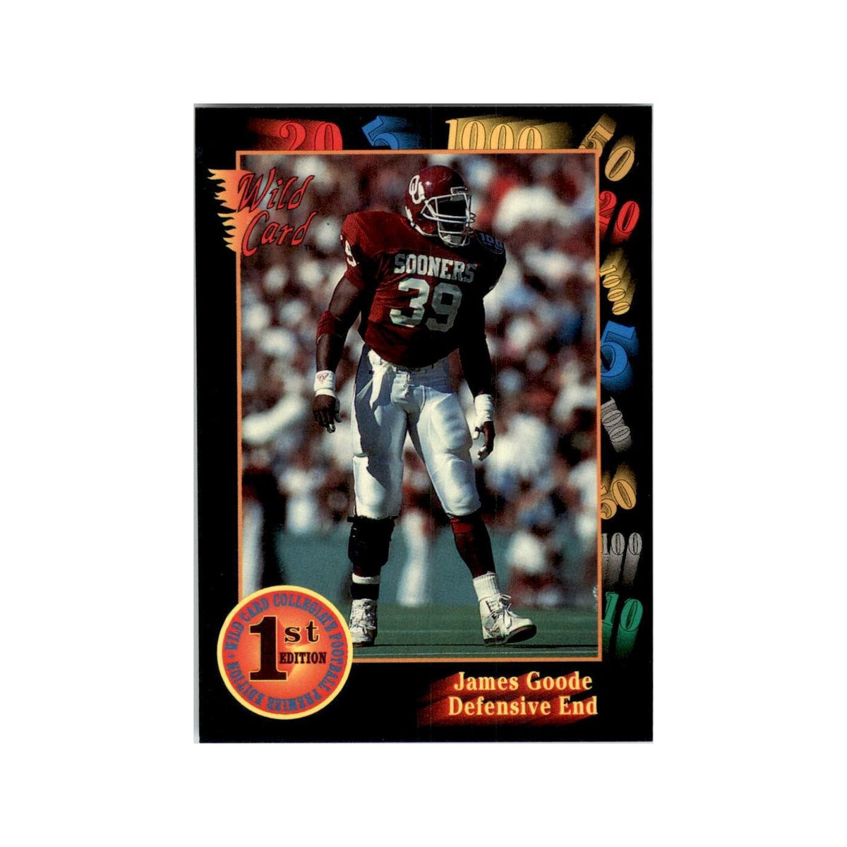 1991 Wild Card James Goode Football Cards #69