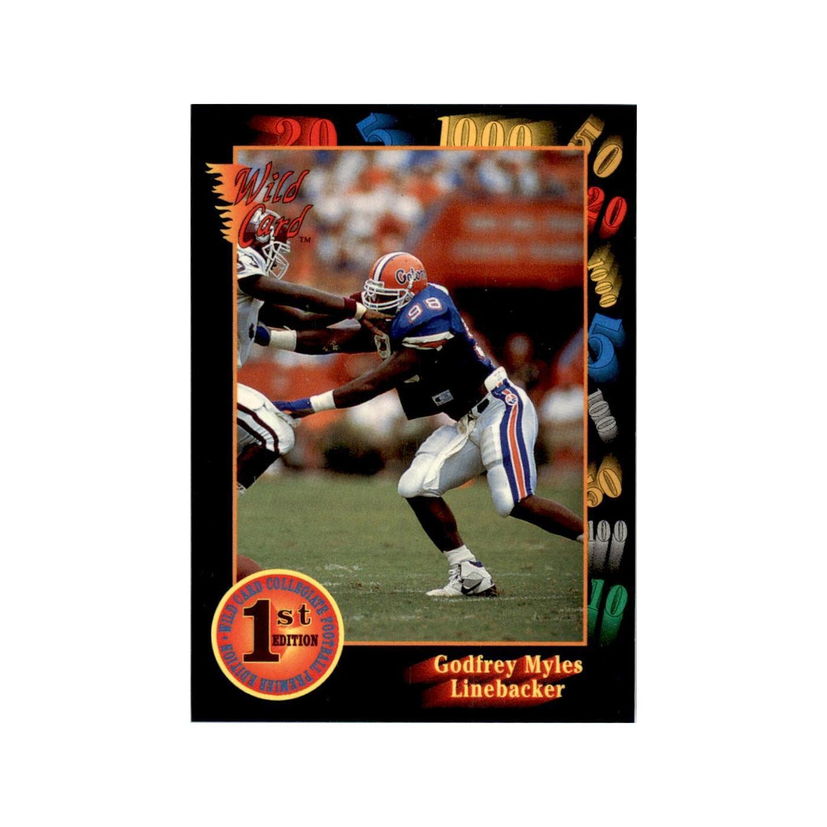 1991 Wild Card Godfrey Myles Football Cards #47