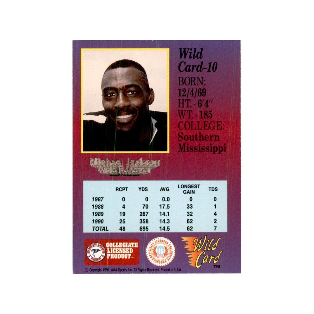 1991 Wild Card Michael Jackson Football Cards #10