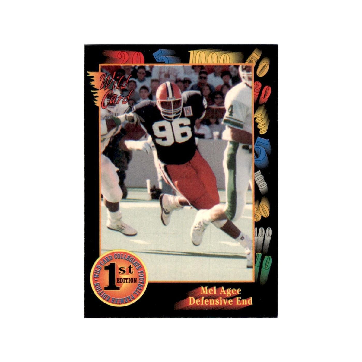 1991 Wild Card Mel Agee Football Cards #29