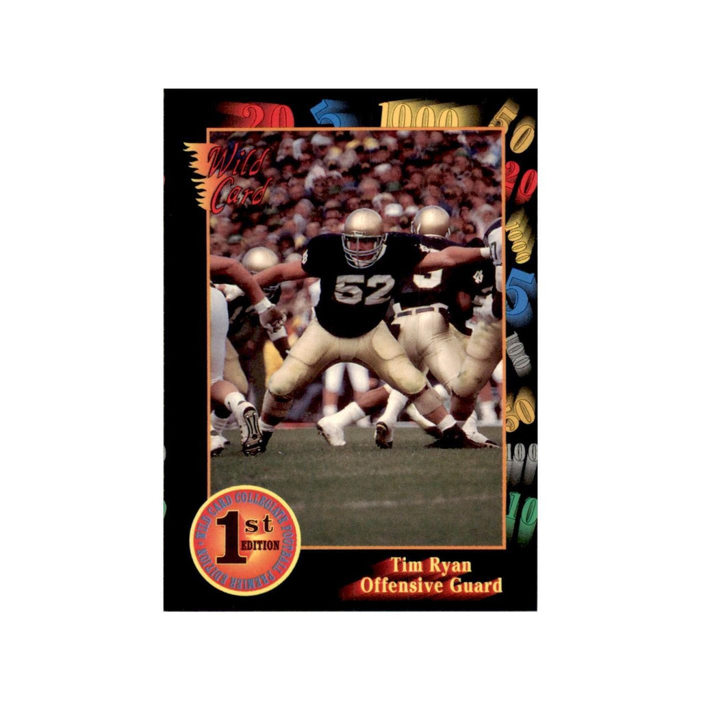 1991 Wild Card Tim Ryan Football Cards #92