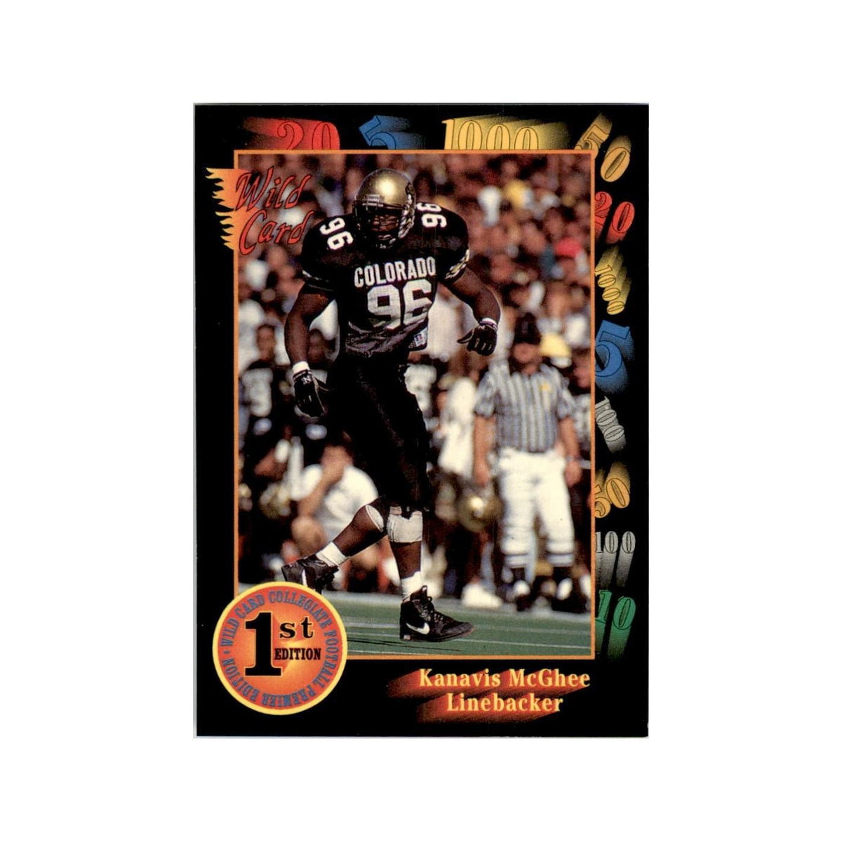 1991 Wild Card Kanavis McGhee Football Cards #75