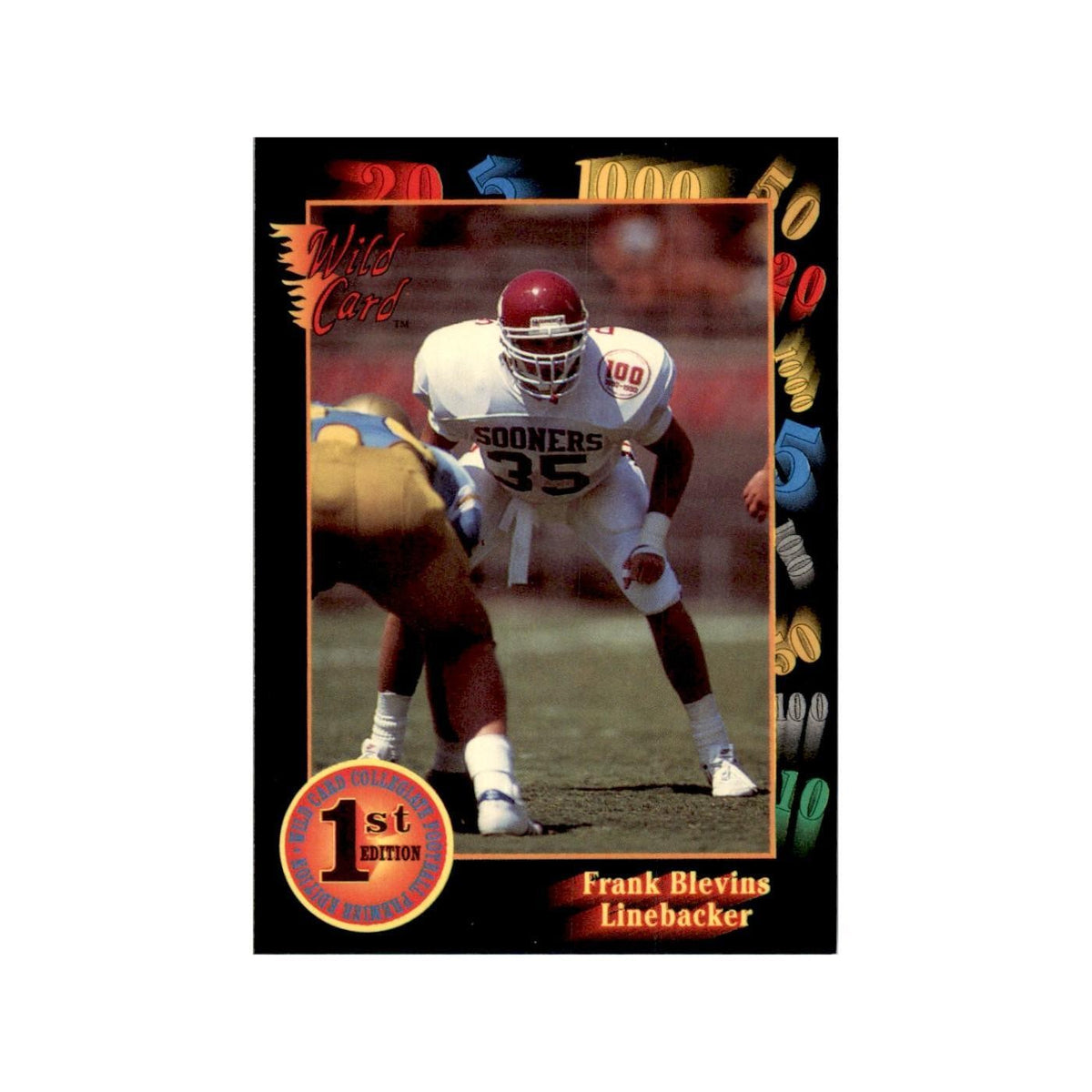 1991 Wild Card Frank Blevins Football Cards #98