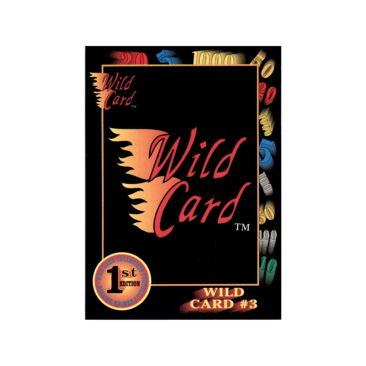 1991 Wild Card Wild Card #3 Football Cards #22