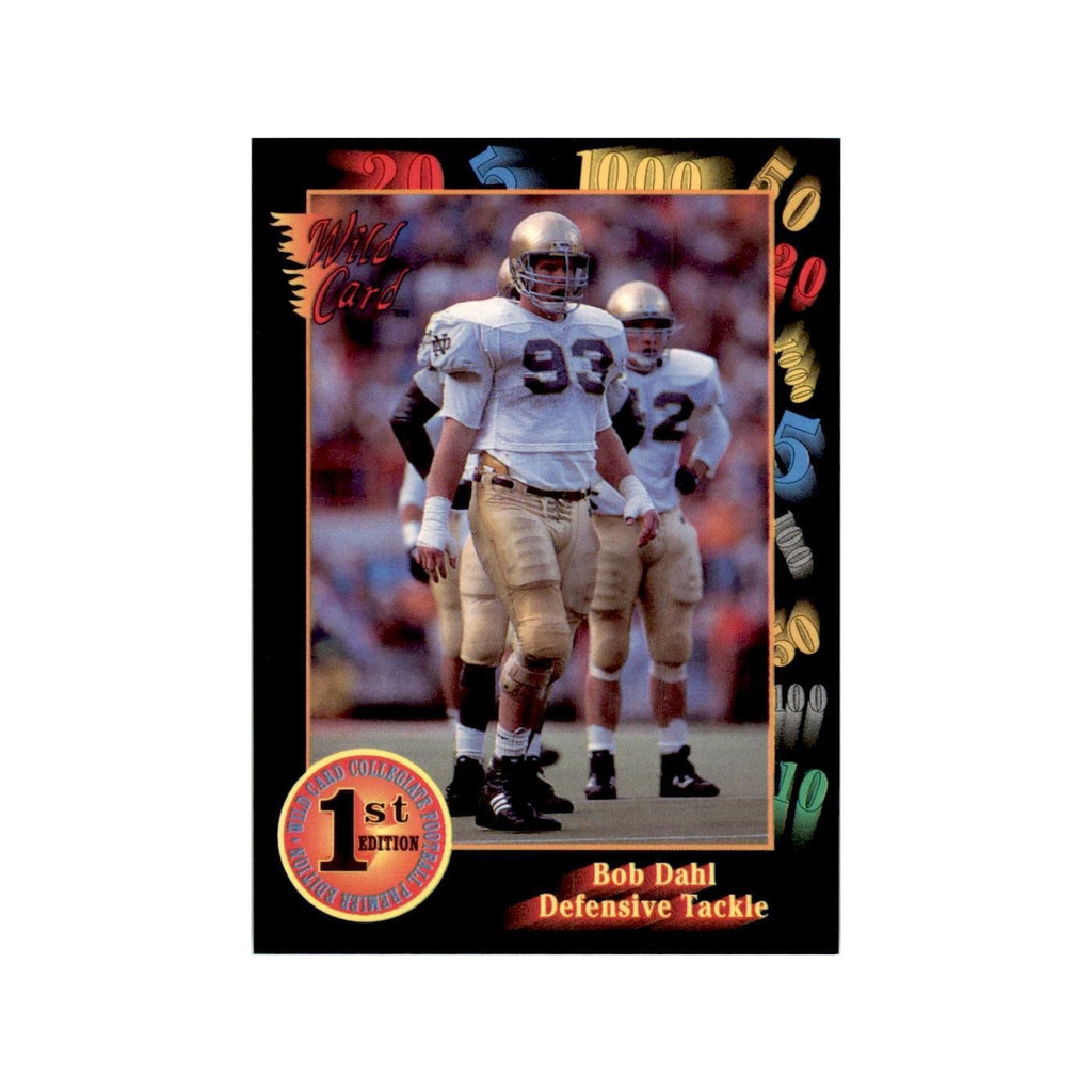 1991 Wild Card Bob Dahl Football Cards #96