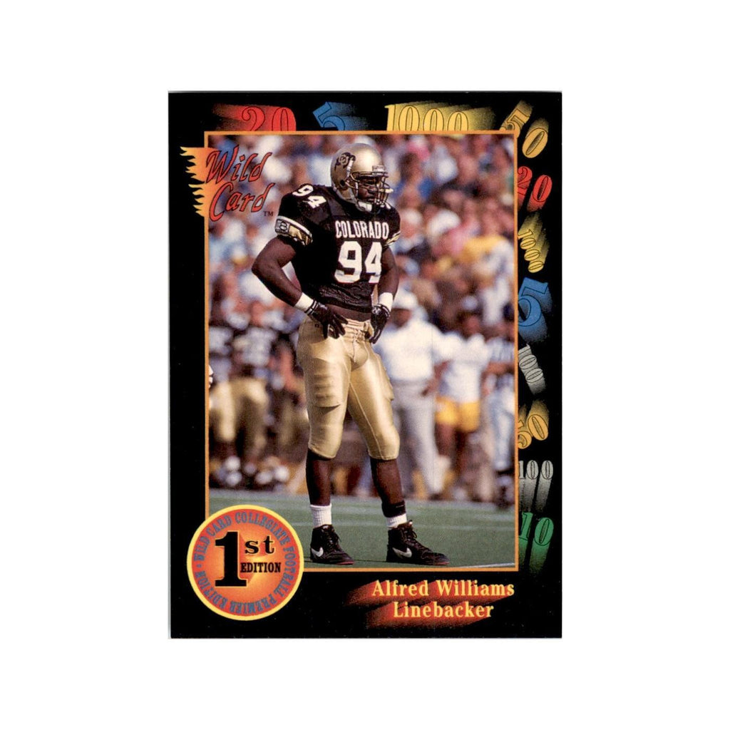 1991 Wild Card Alfred Williams Football Cards #51