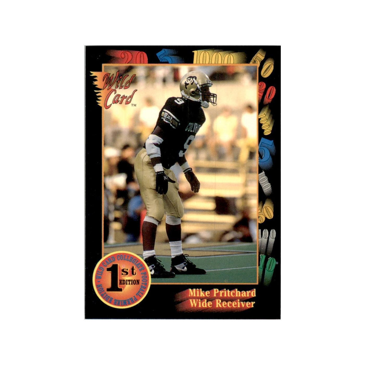 1991 Wild Card Mike Pritchard Football Cards #62