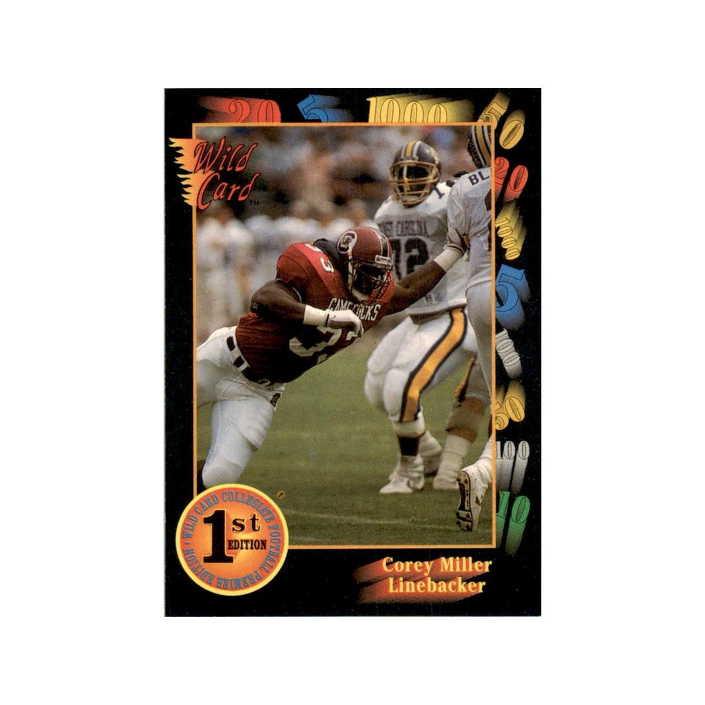 1991 Wild Card Corey Miller Football Cards #9