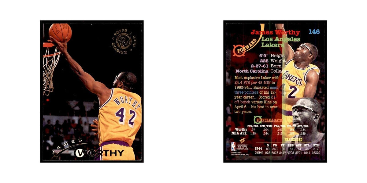 1994 Stadium Club James Worthy Basketball Cards #146