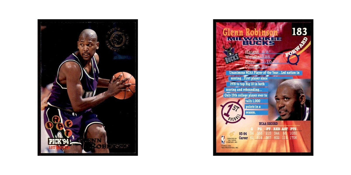 1994 Stadium Club Glenn Robinson Basketball Cards #183