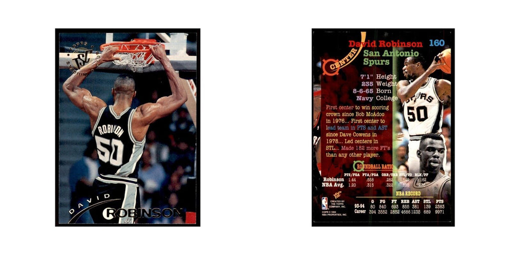 1994 Stadium Club David Robinson Basketball Cards #160