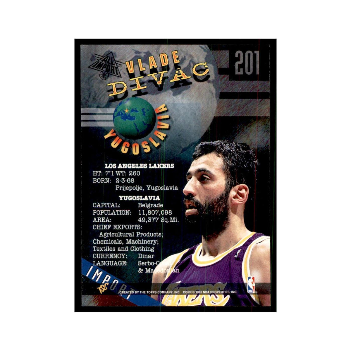 1994 Stadium Club Vlade Divac Basketball Cards #201