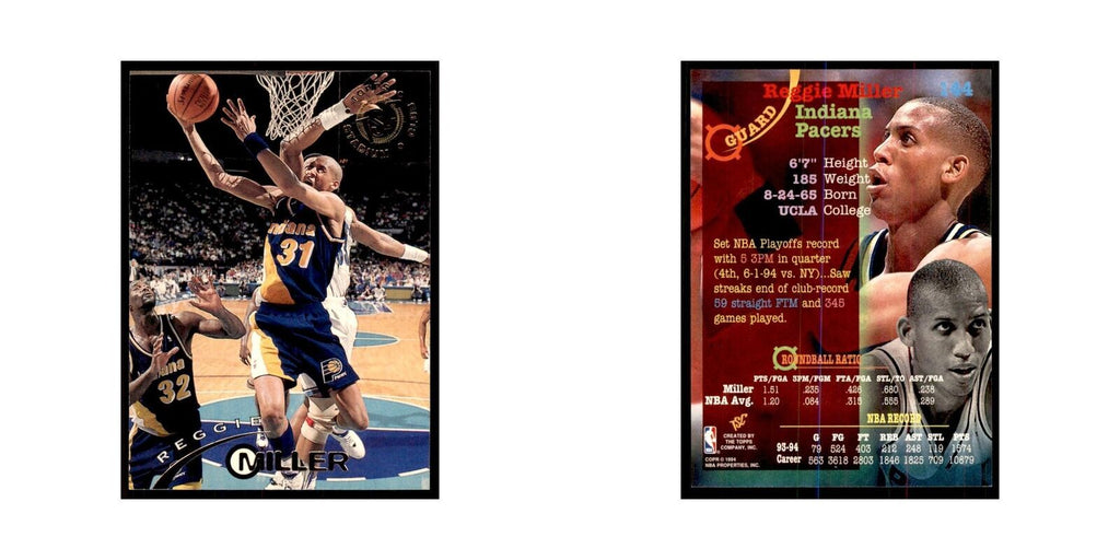 1994 Stadium Club Reggie Miller Basketball Cards #144