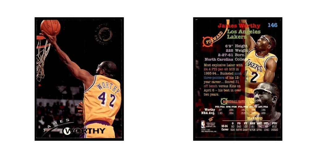1994 Stadium Club James Worthy Basketball Cards #146