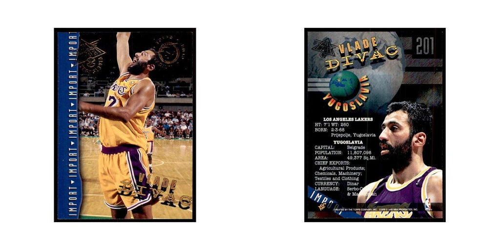 1994 Stadium Club Vlade Divac Basketball Cards #201
