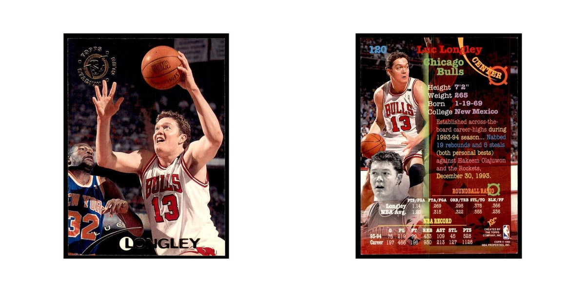 1994 Stadium Club Luc Longley Basketball Cards #120