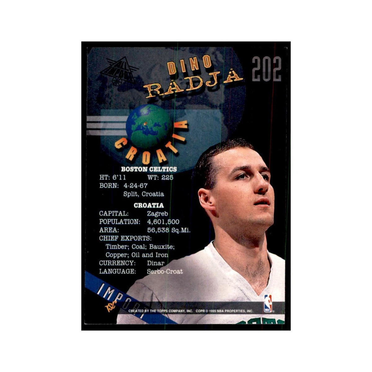 1994 Stadium Club Dino Radja Basketball Cards #202