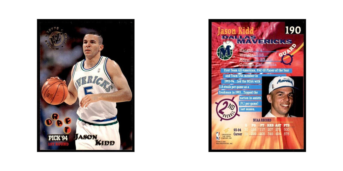 1994 Stadium Club Jason Kidd Basketball Cards #190