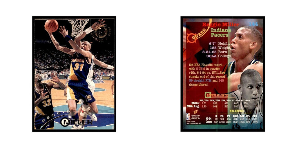 1994 Stadium Club Reggie Miller Basketball Cards #144