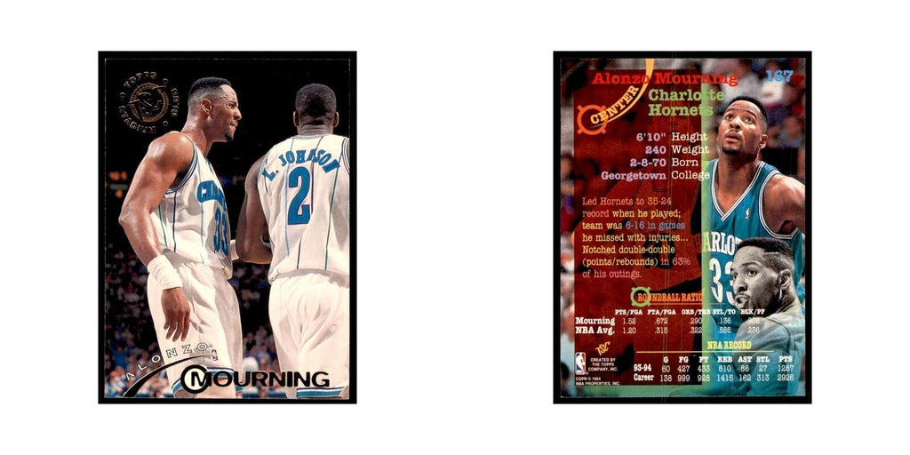 1994 Stadium Club Alonzo Mourning Basketball Cards #167