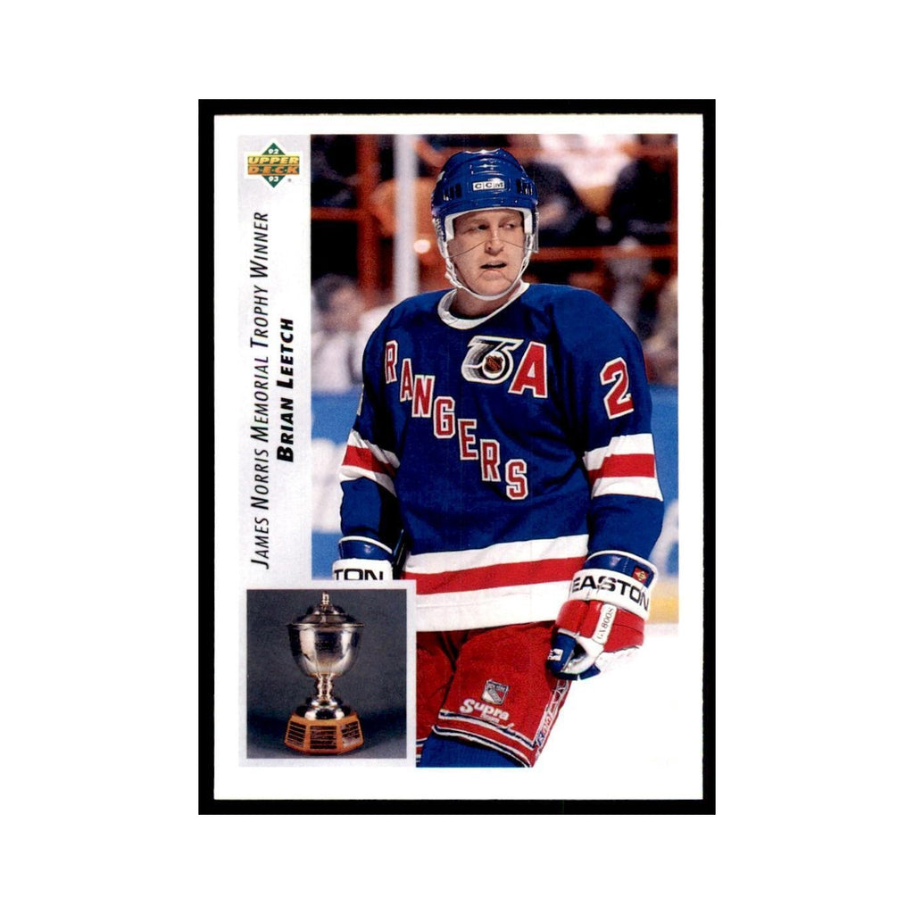 1992 Upper Deck Brian Leetch Hockey Cards #434