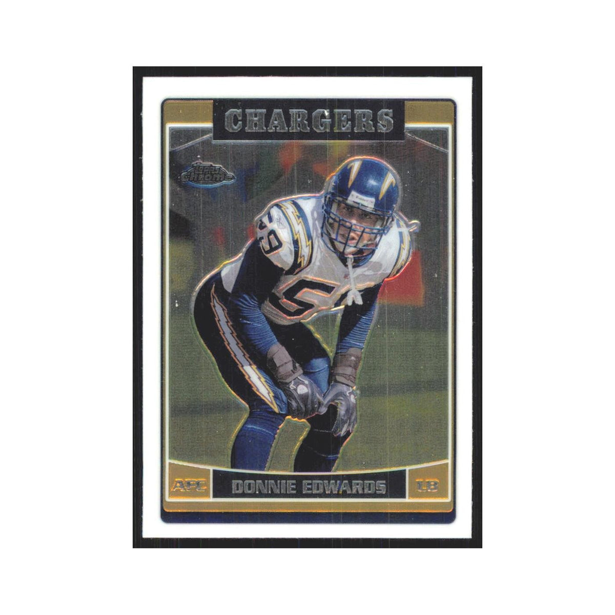 2006 Topps Chrome Donnie Edwards San Diego Chargers #80