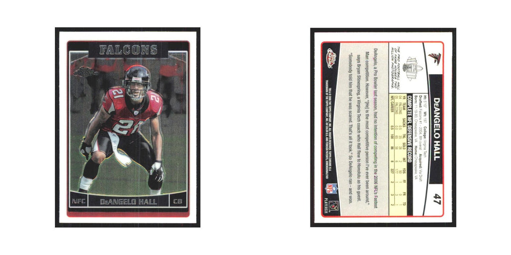2006 Topps Chrome DeAngelo Hall Falcons #47