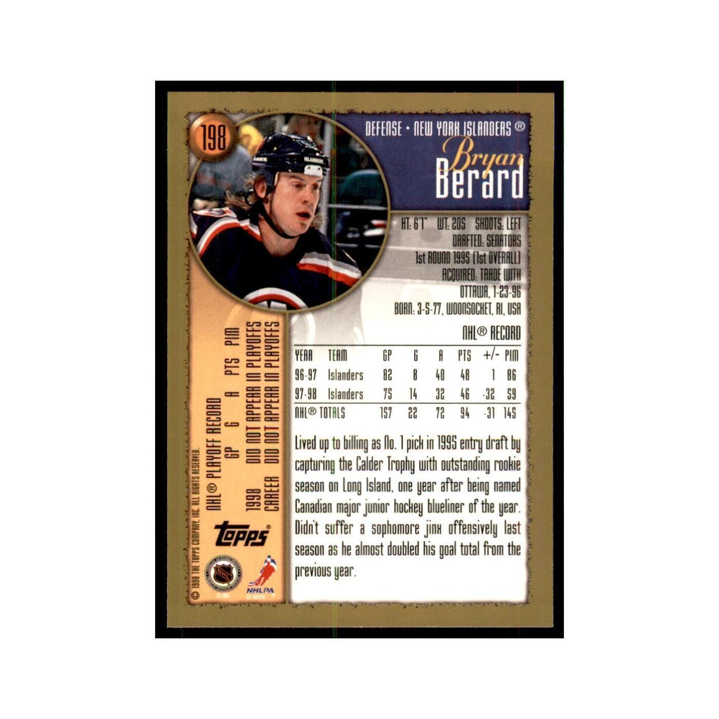 1998 Topps Bryan Berard New York Islanders #198