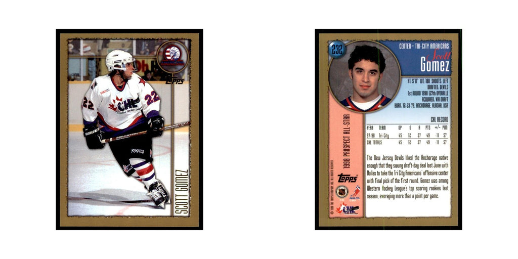 1998 Topps Scott Gomez RC Tri-City Americans #232