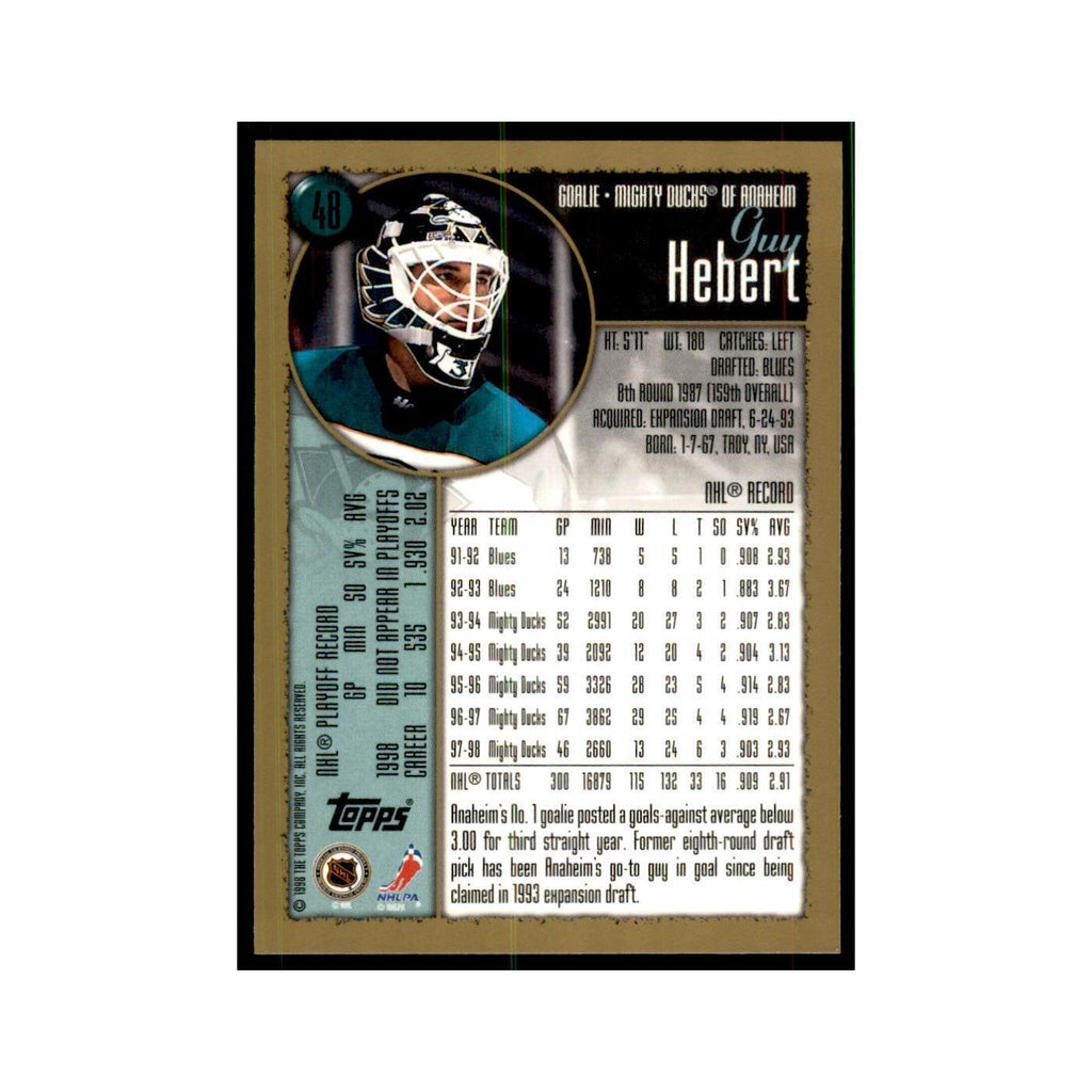 1998 Topps Guy Hebert Anaheim Mighty Ducks #48