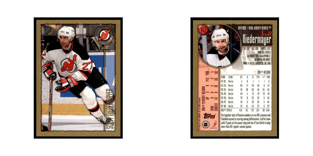 1998 Topps Scott Niedermayer New Jersey Devils #143
