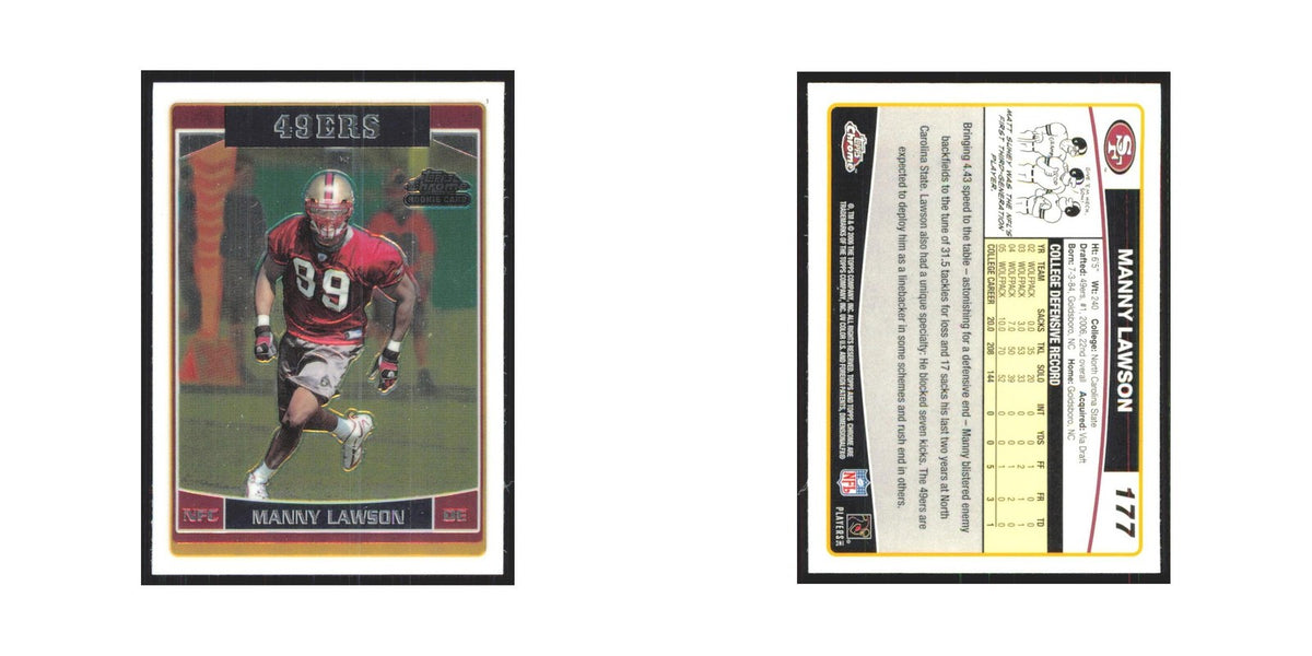 2006 Topps Chrome Manny Lawson RC 49ers #177