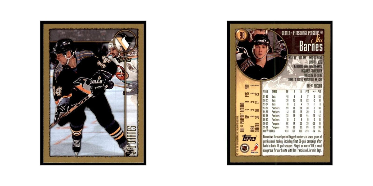 1998 Topps Stu Barnes Pittsburgh Penguins #98