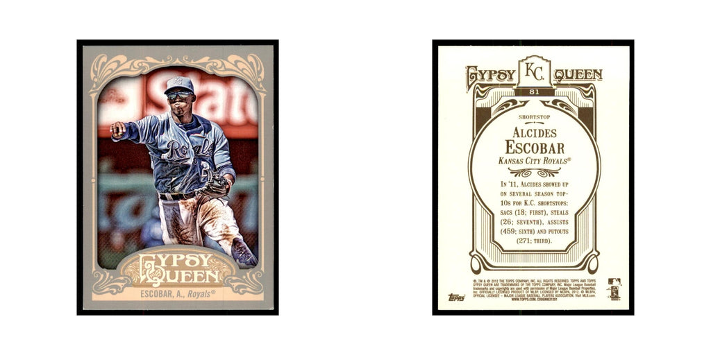 2012 Topps Gypsy Queen Alcides Escobar Baseball Cards #81