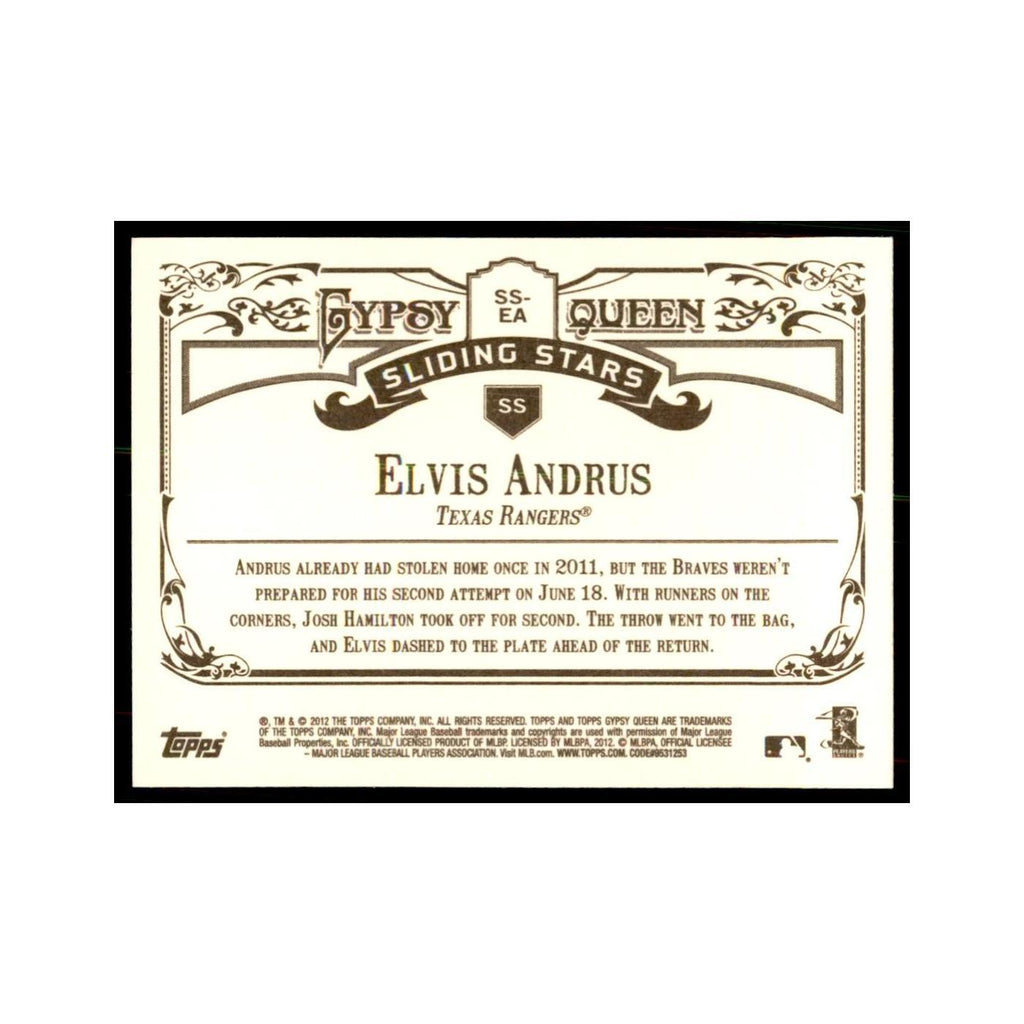 2012 Topps Gypsy Queen Elvis Andrus Baseball Cards #SS-EA