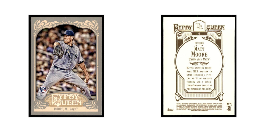 2012 Topps Gypsy Queen Matt Moore Baseball Cards #6
