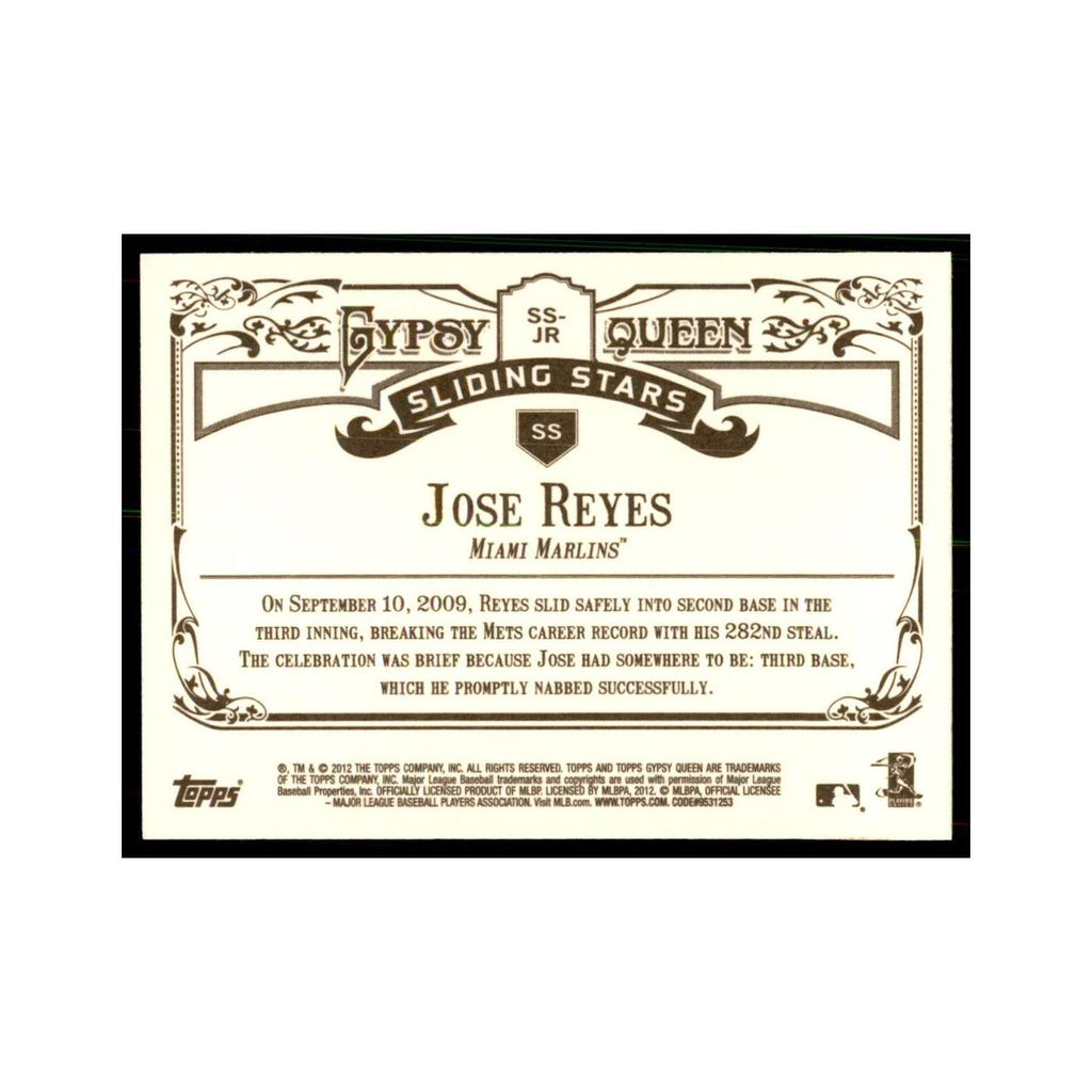 2012 Topps Gypsy Queen Jose Reyes Baseball Cards #SS-JR