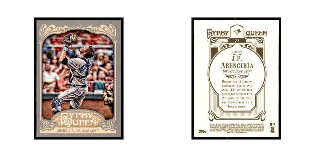 2012 Topps Gypsy Queen J.P. Arencibia Baseball Cards #77