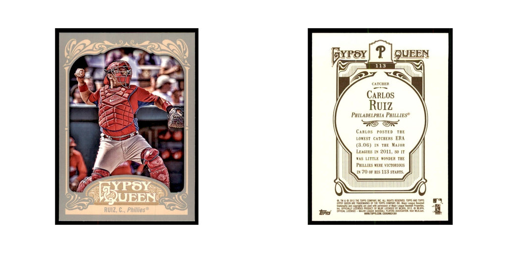2012 Topps Gypsy Queen Carlos Ruiz Baseball Cards #113