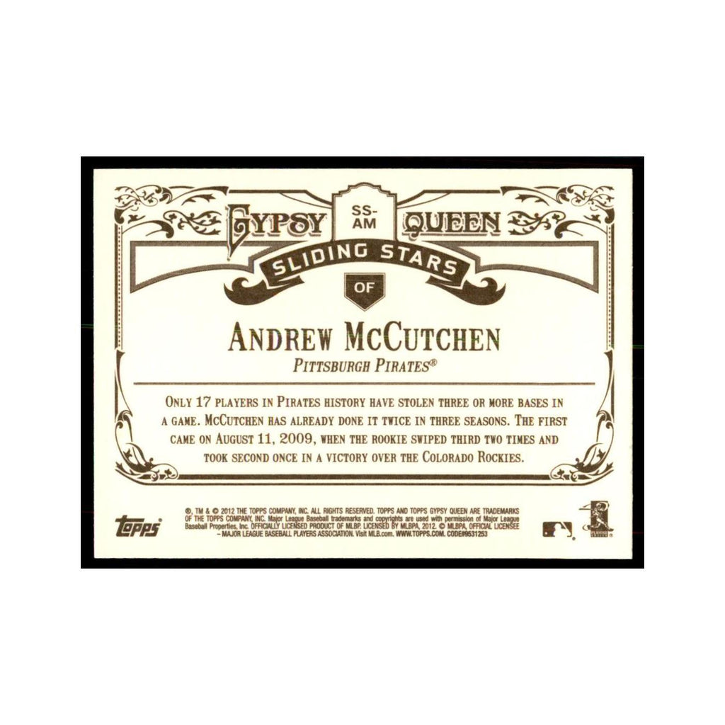 2012 Topps Gypsy Queen Andrew McCutchen Baseball Cards #SS-AM