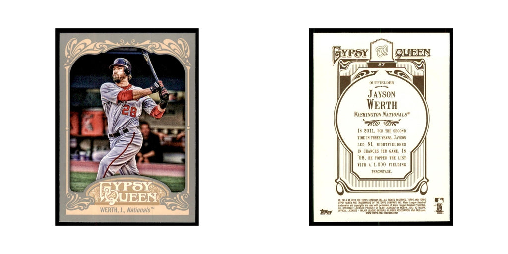 2012 Topps Gypsy Queen Jayson Werth Baseball Cards #87