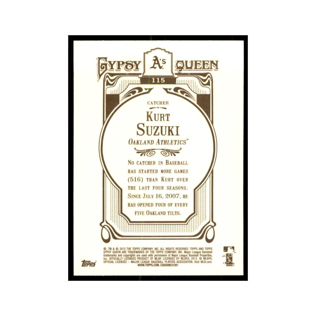 2012 Topps Gypsy Queen Kurt Suzuki Baseball Cards #115