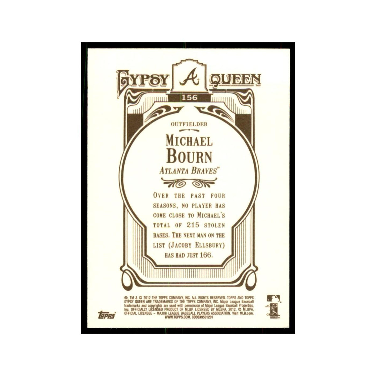 2012 Topps Gypsy Queen Michael Bourn Baseball Cards #156